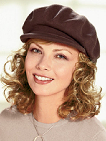Brown Hat with Curly Hair